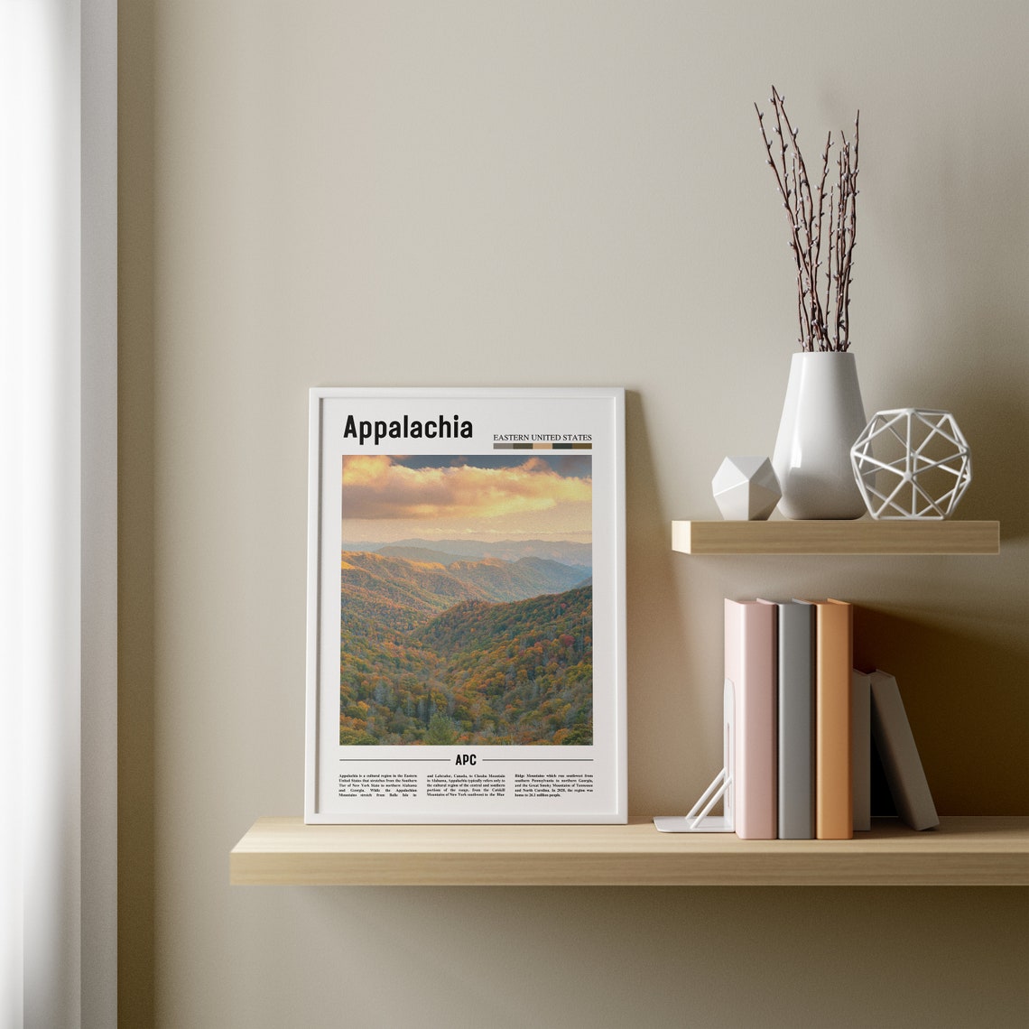 Appalachia Print Appalachia Poster Appalachia Wall Art Oil Painting Poster Colorful City Print City Artwork Travel Artwork Travel Art - Image 3