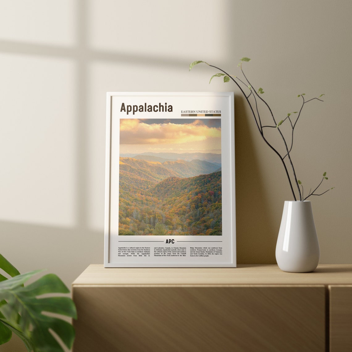 Appalachia Print Appalachia Poster Appalachia Wall Art Oil Painting Poster Colorful City Print City Artwork Travel Artwork Travel Art - Image 2