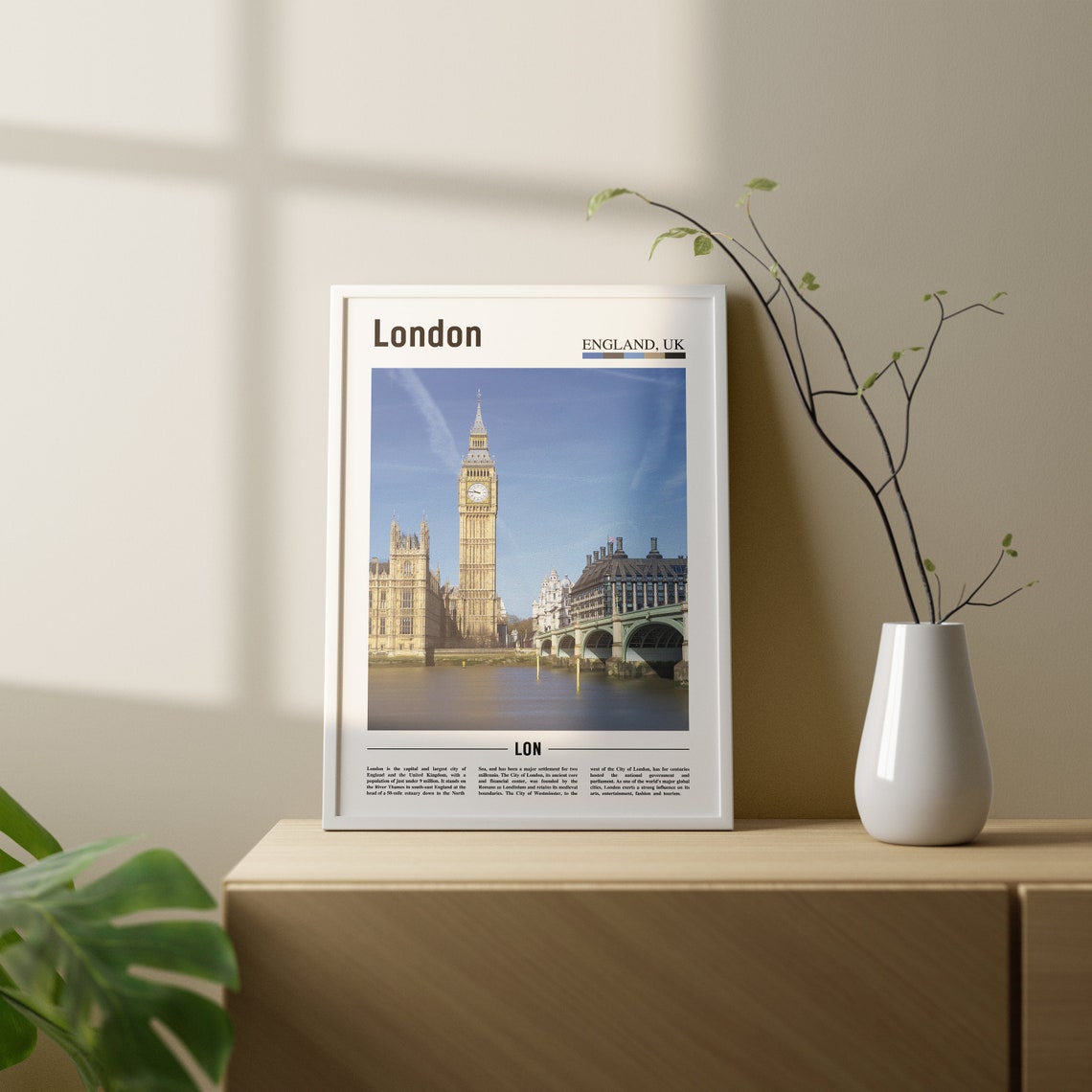 London Print London Poster London Wall Art Oil Painting Poster Colorful City Print City Artwork Travel Artwork Travel Wall Art - Image 2