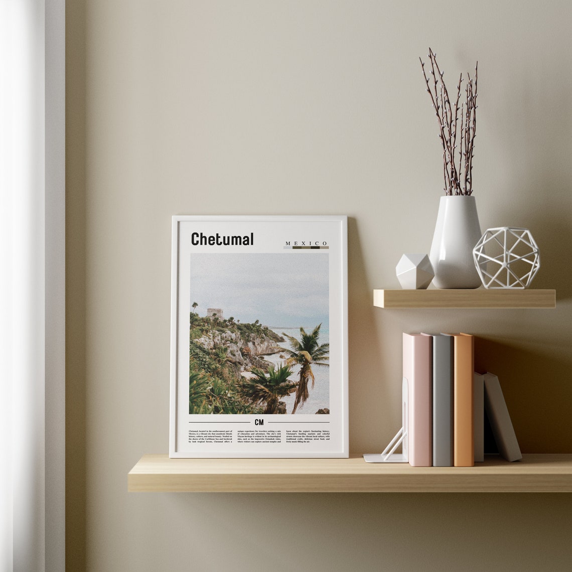 Chetumal Poster Chetumal Print Chetumal Wall Art Minimal Travel Print Travel Destination Oil Painting Poster - Image 4