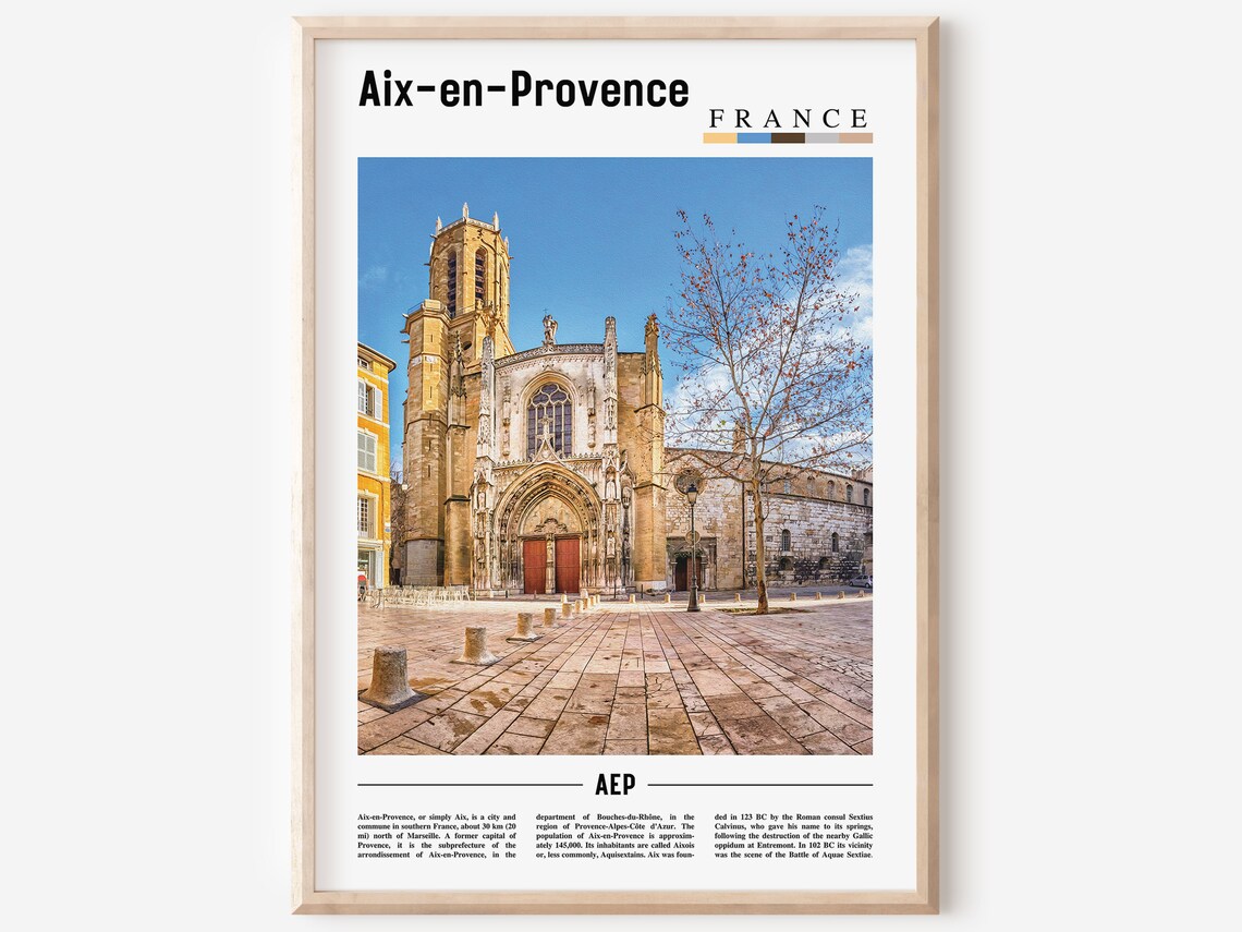 Aix En Provence Travel Poster, City Artwork