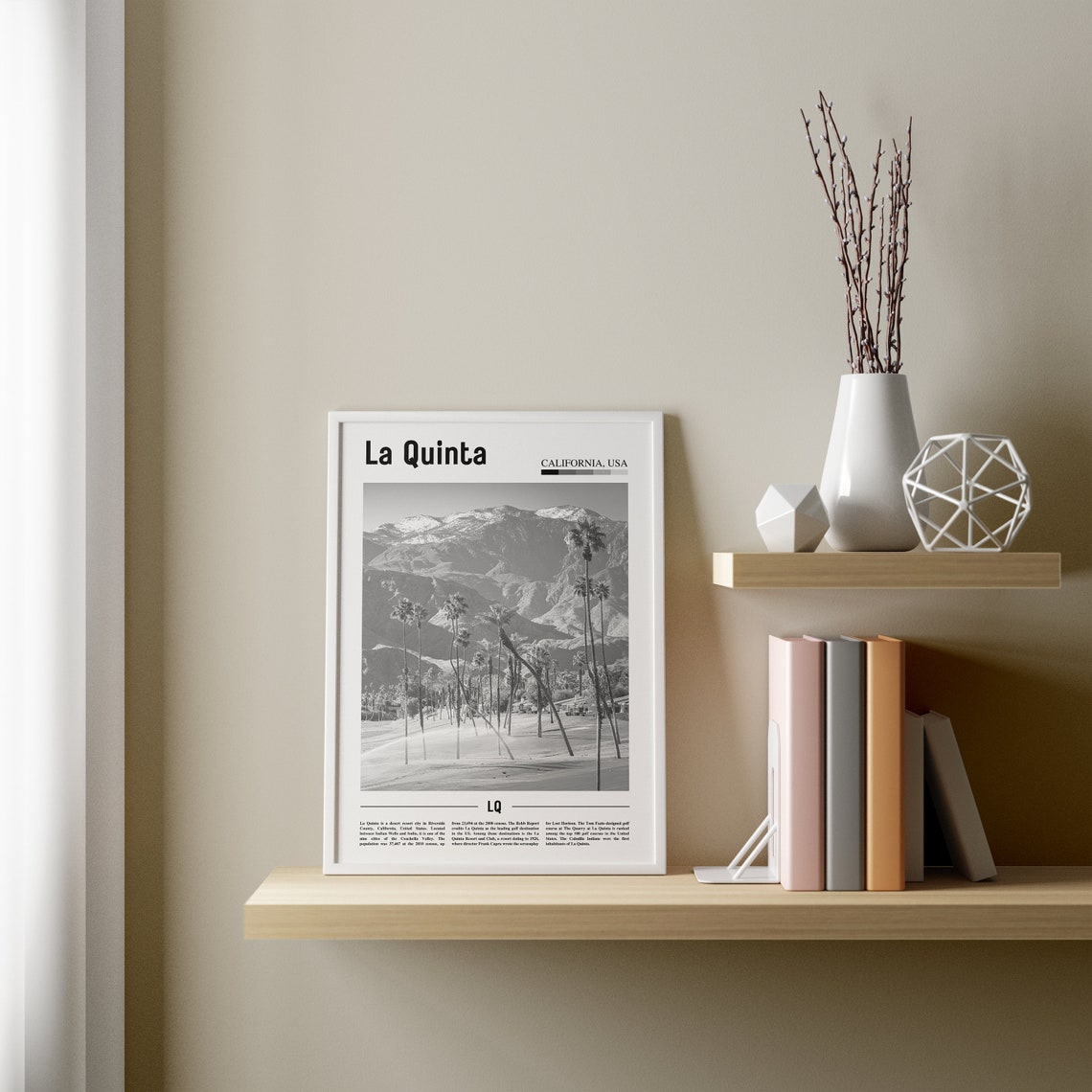 La Quinta Print Black And White La Quinta Poster La Quinta Wall Art Travel Poster City Artwork Travel Artwork Travel Wall Art City Print - Image 3