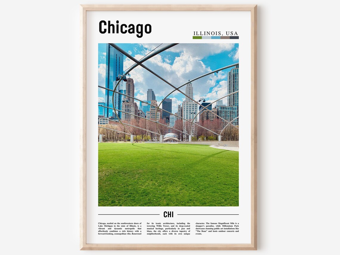 Chicago Travel Poster, United States Photo
