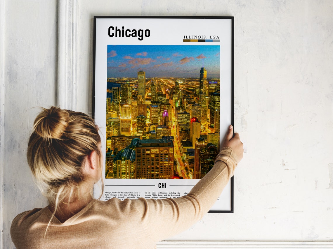 Chicago Print Chicago Poster Chicago Wall Art United States Photo United States Poster United States Print - Image 5