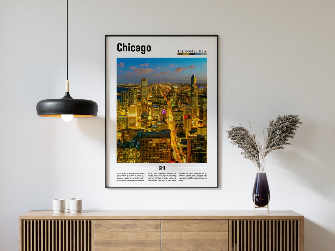 Chicago Print Chicago Poster Chicago Wall Art United States Photo United States Poster United States Print - Image 4