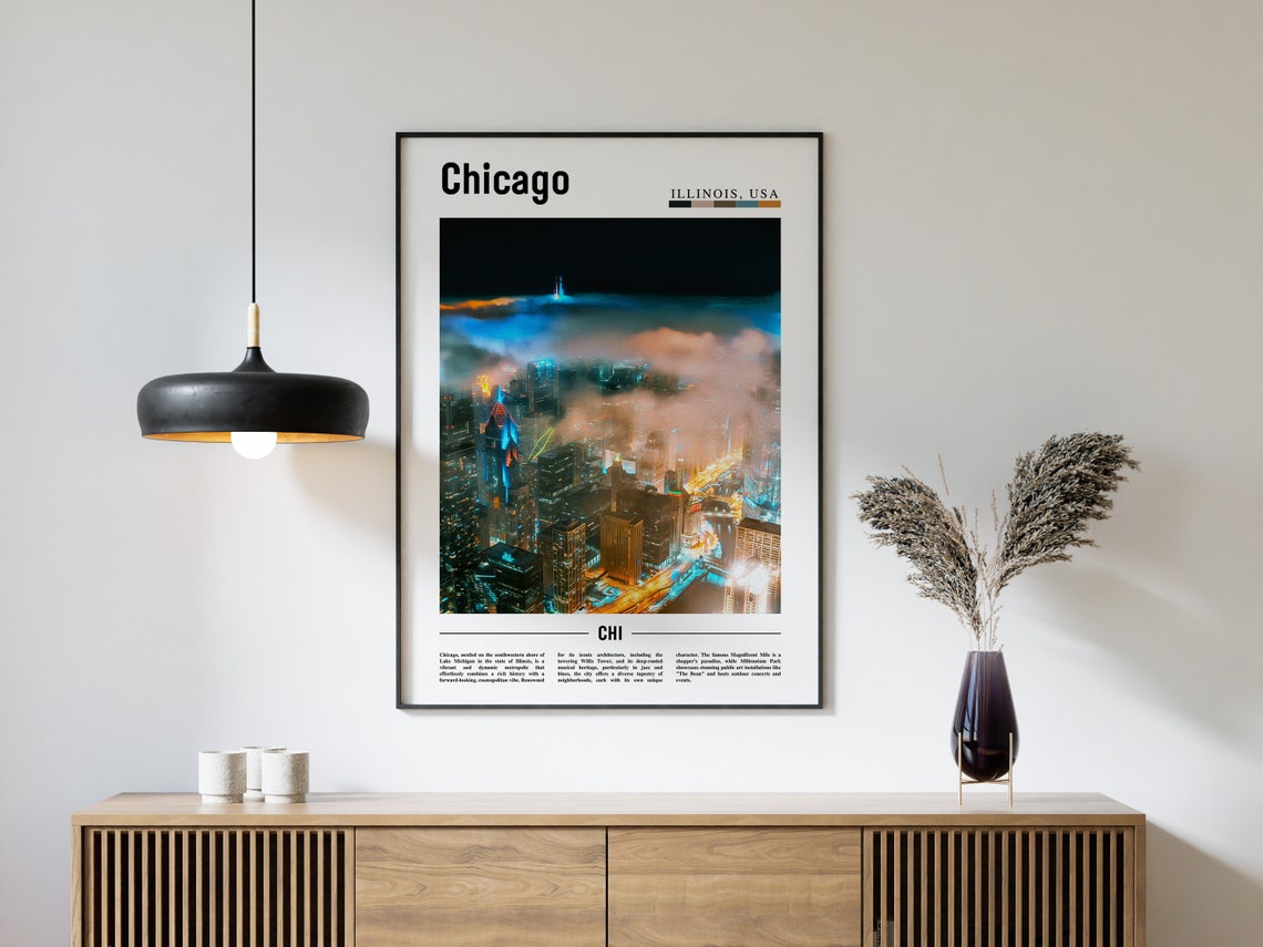 Chicago Print Chicago Poster Chicago Wall Art United States Photo United States Poster United States Print - Image 4