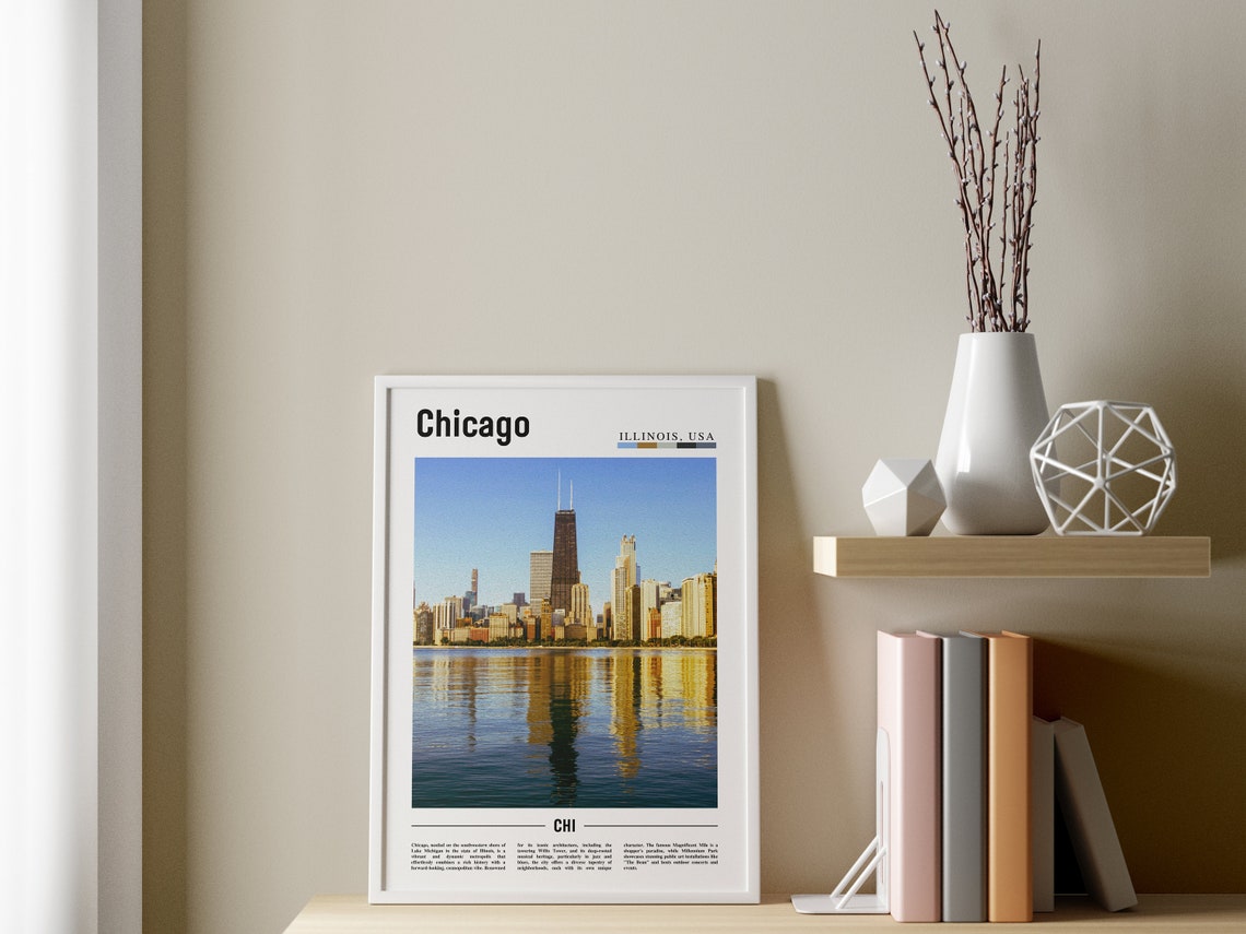 Chicago Print Chicago Poster Chicago Wall Art United States Photo United States Poster United States Print - Image 3