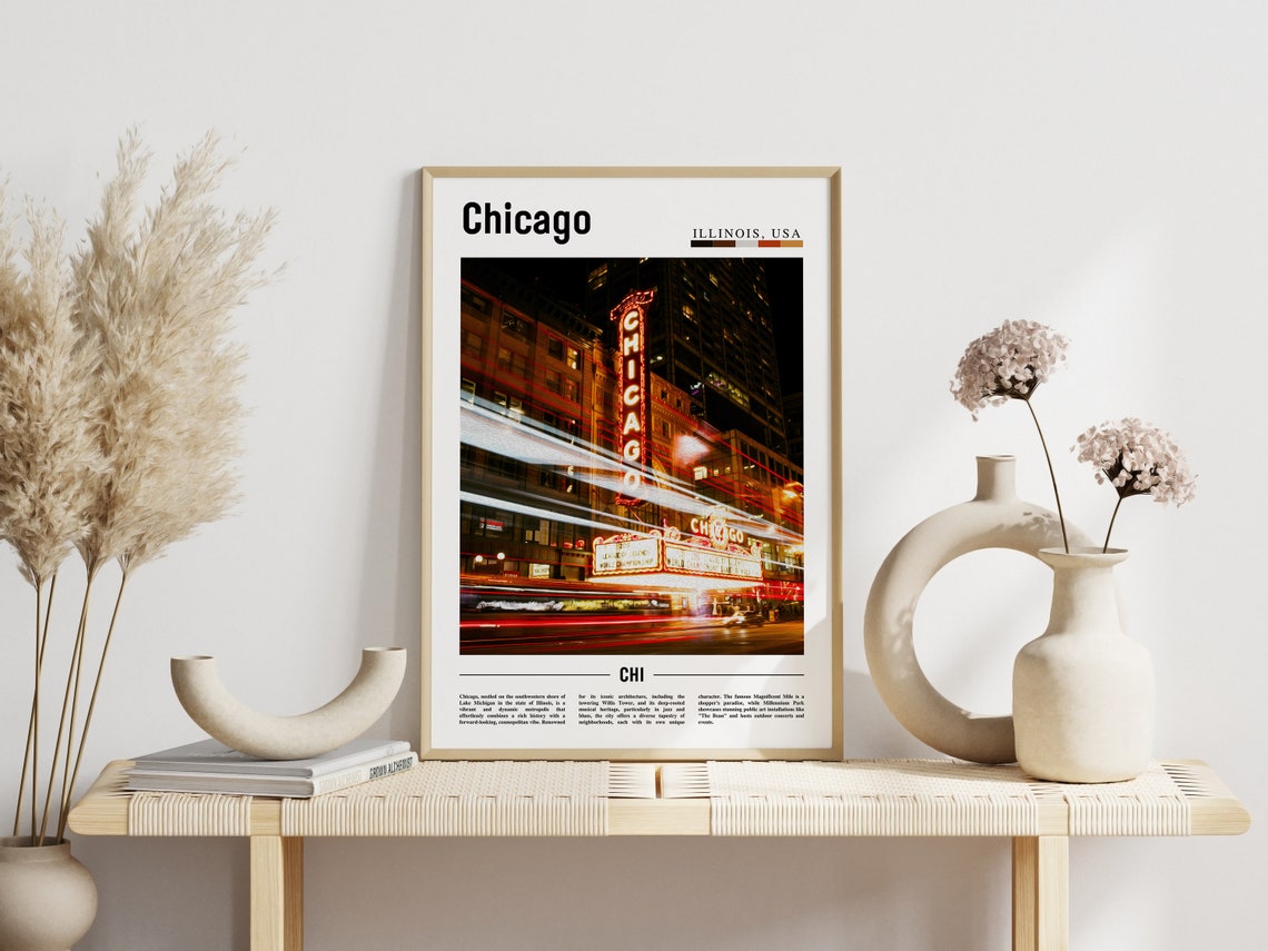 Chicago Print Chicago Poster Chicago Wall Art United States Photo United States Poster United States Print - Image 6