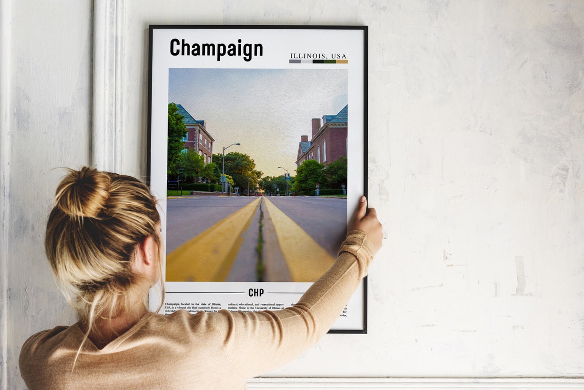 Champaign Poster Champaign Print Champaign Wall Art United States Photo United States Poster United States Print - Image 5