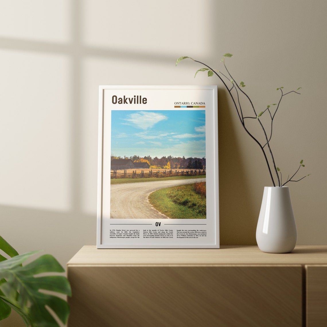 Oakville Print Oakville Poster Oakville Wall Art Oil Painting Poster Colorful City Print City Artwork Travel Artwork Travel Wall Art - Image 2
