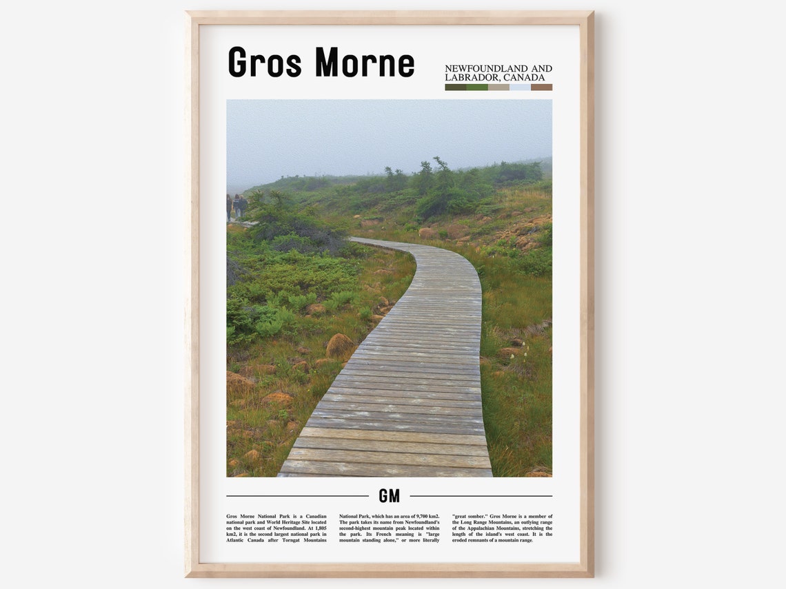 Gros Morne Print Gros Morne Poster Gros Morne Wall Art Oil Painting Poster City Print City Artwork Travel Artwork Travel Wall Art