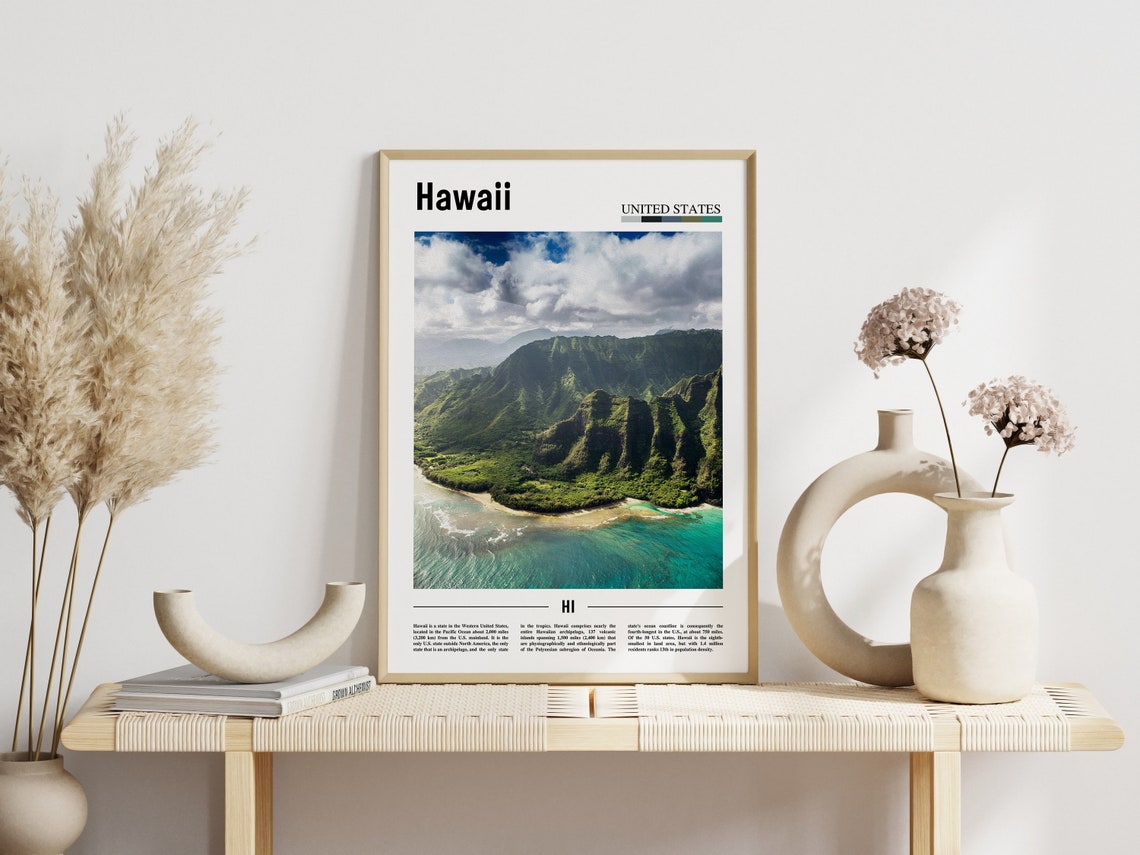Hawaii Poster Hawaii Print Hawaii Wall Art United States Photo United States Poster United States Print Travel Poster - Image 6