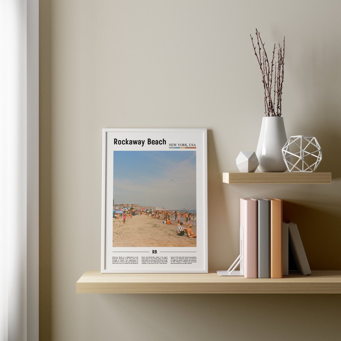 Rockaway Beach Print Rockaway Beach Poster Rockaway Beach Wall Art Oil Painting Poster City Artwork Travel Artwork Travel Wall Art - Image 4