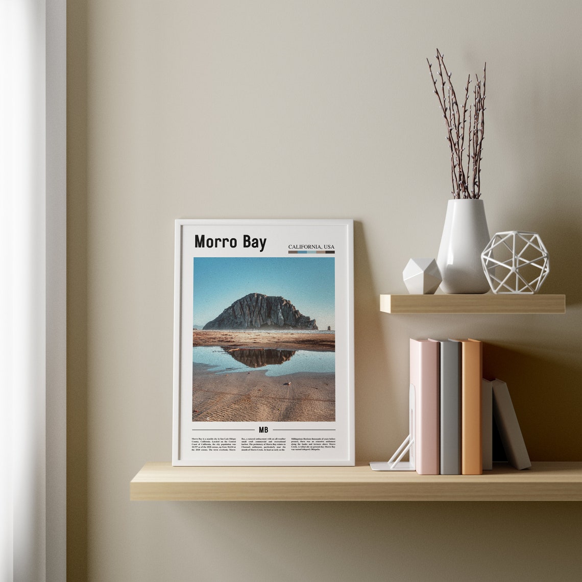 Morro Bay Print Morro Bay Poster Morro Bay Wall Art Oil Painting Poster Colorful City Print City Artwork Travel Artwork Travel Wall Art - Image 4