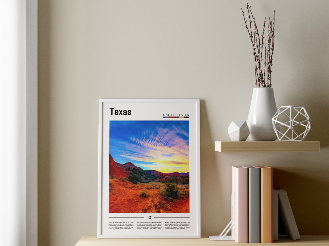 Texas Poster Texas Print Texas Wall Art Texas Photo United States Photo United States Poster United States Print - Image 3