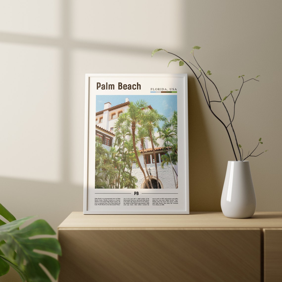 Palm Beach, Colorful City Art Print - Image 2