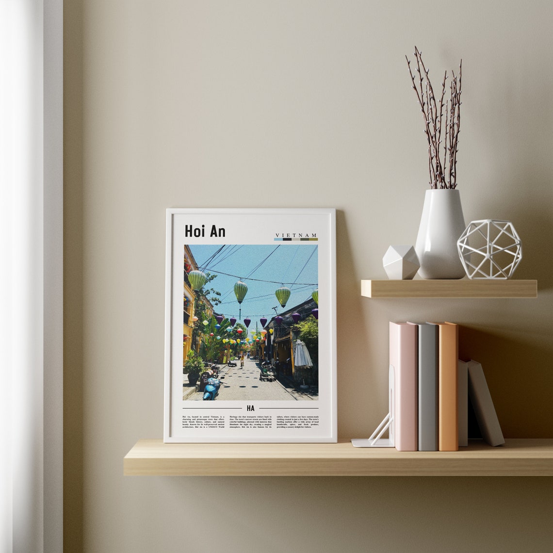 Hoi An Poster Hoi An Print Hoi An Wall Art Asia Print Asia Poster Asia Photo Minimal Travel Poster - Image 3