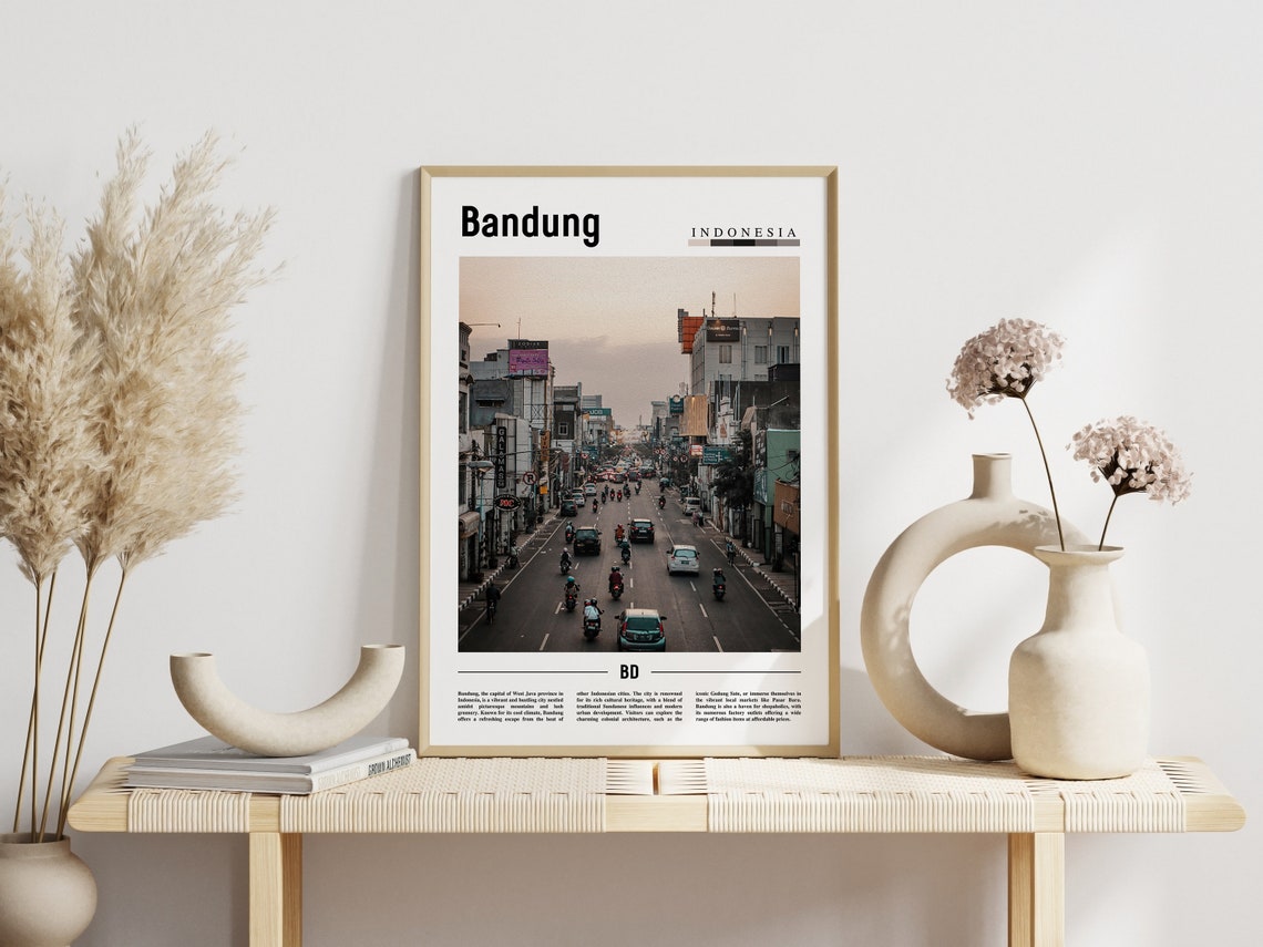 Bandung Poster Bandung Print Bandung Wall Art Asia Print Asia Poster Asia Photo Minimal Travel Poster - Image 6