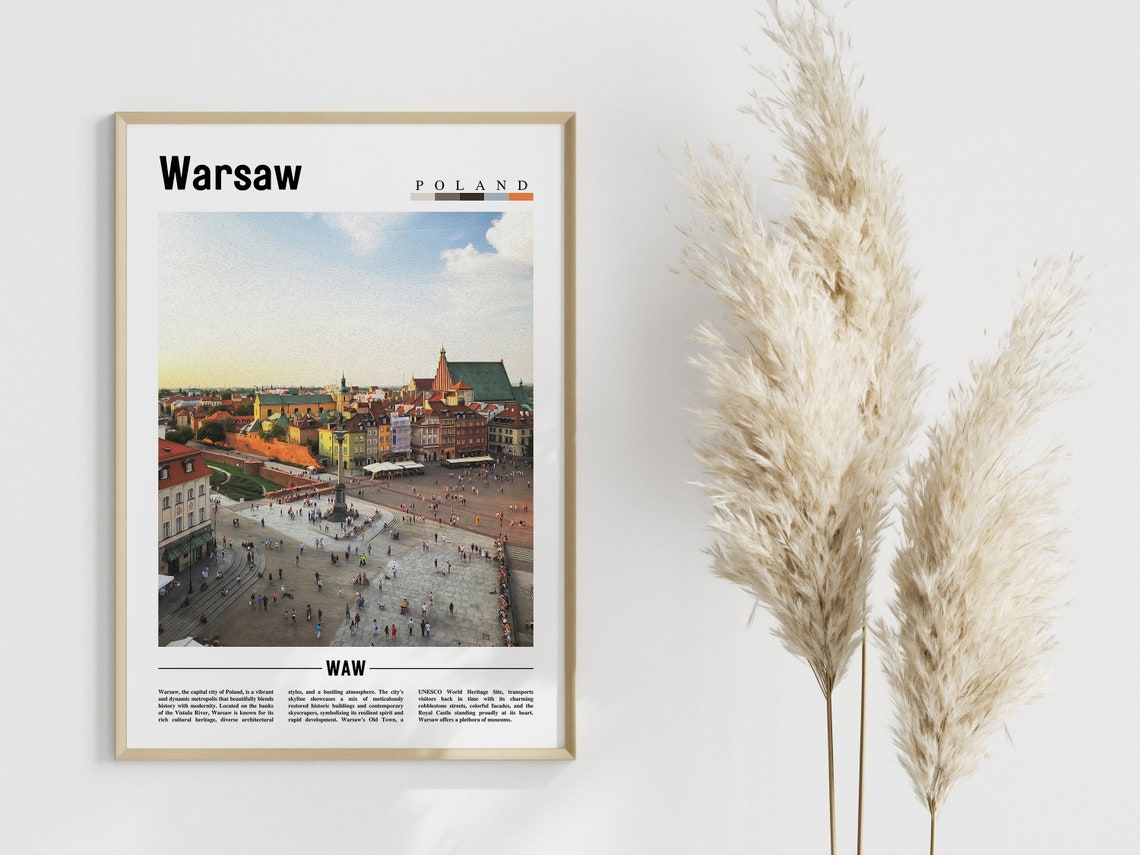 Warsaw Poster Warsaw Print Warsaw Wall Art Europe Photo Europe Poster Europe Print Travel Poster - Image 4