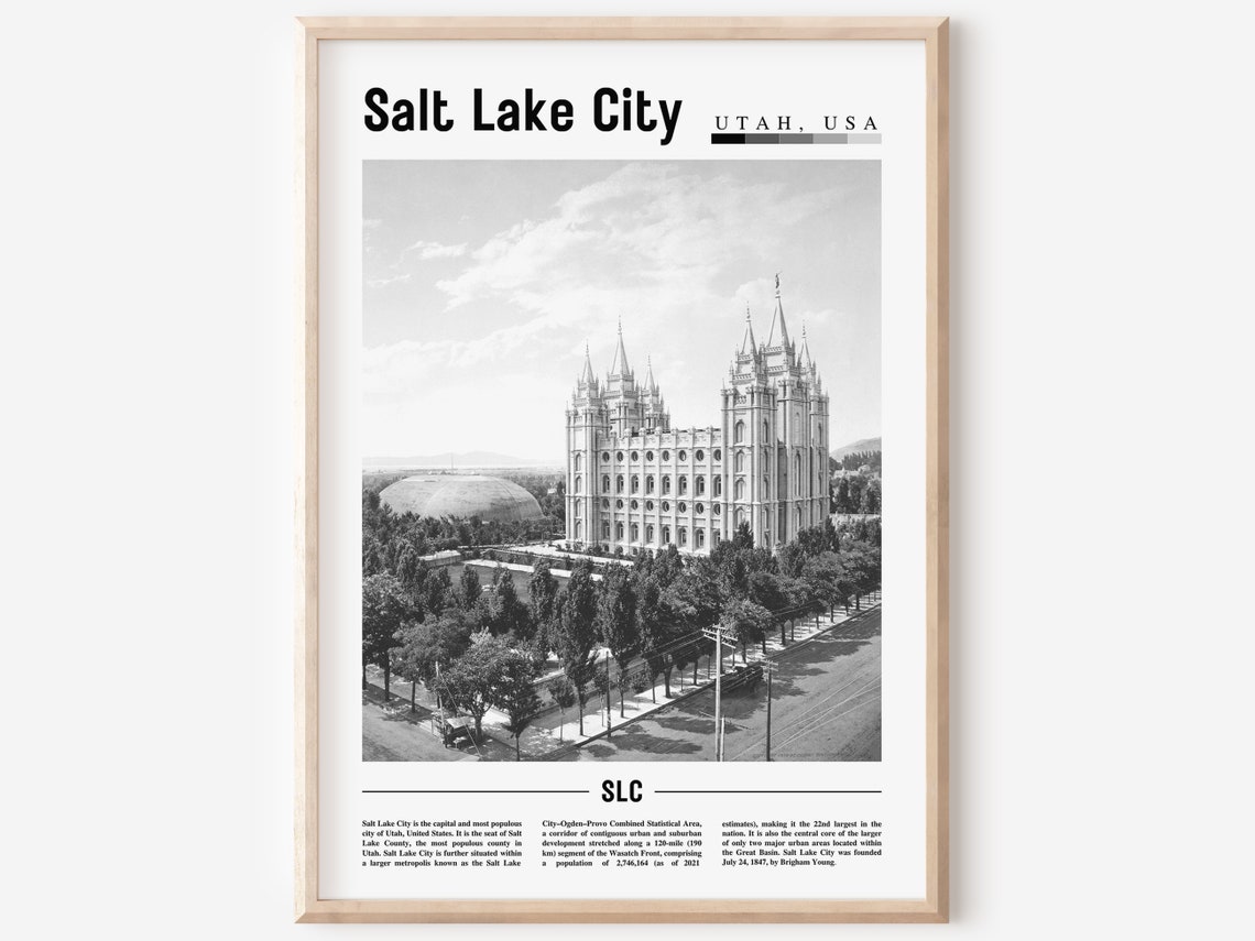 Salt Lake City Minimal Travel Poster