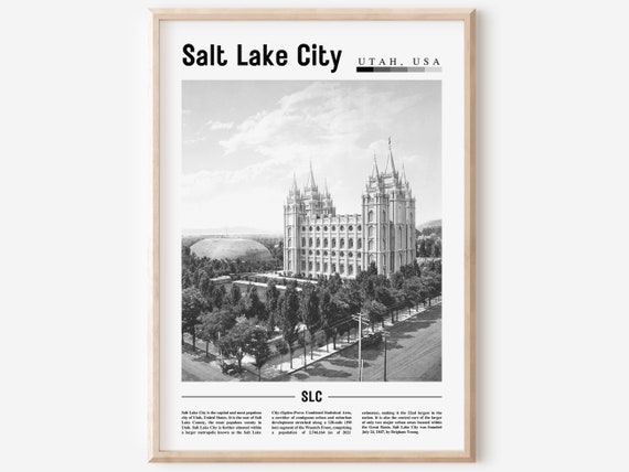 Salt Lake City Minimal Travel Poster