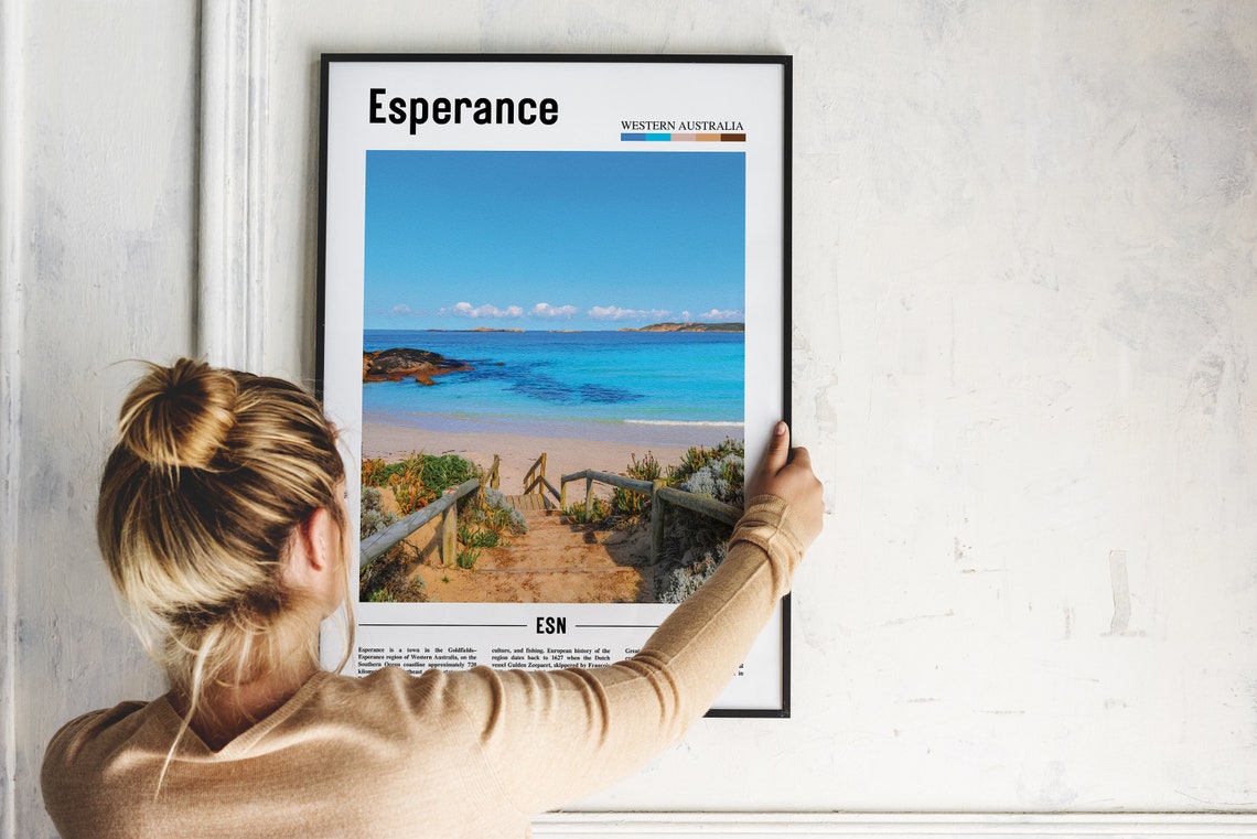 Esperance Print Esperance Poster Esperance Wall Art Oil Painting Poster Colorful City Print City Artwork Travel Artwork Travel Wall Art - Image 5