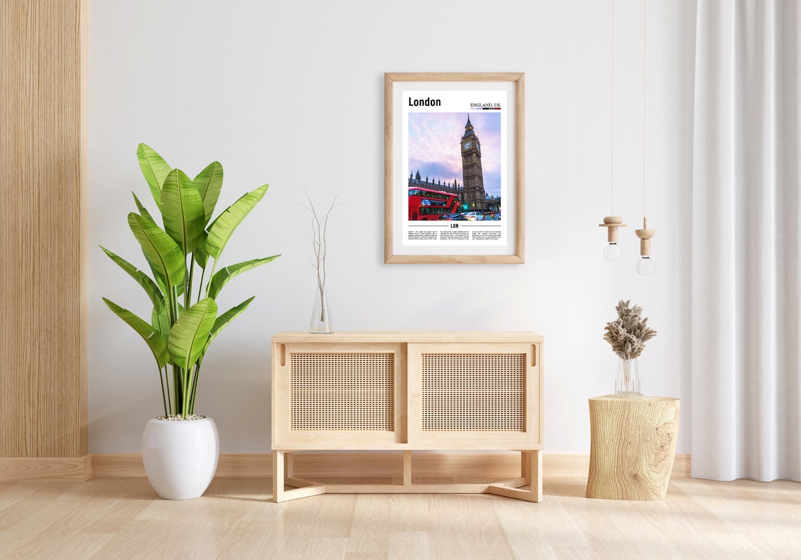 London Poster London Print London Wall Art Minimal Travel Print Minimal City Poster Travel Destination Oil Painting Poster - Image 3