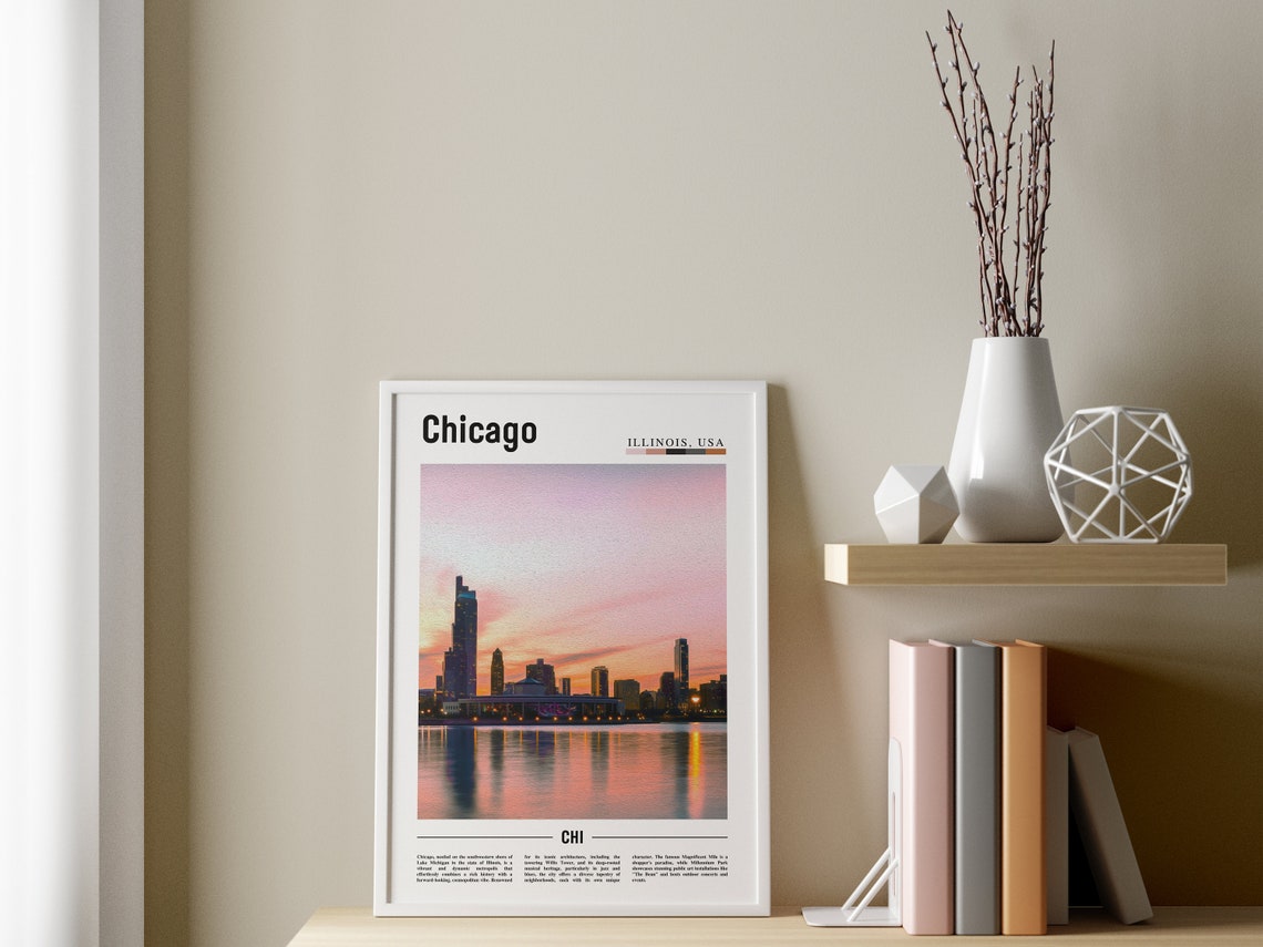 Chicago Print Chicago Poster Chicago Wall Art United States Photo United States Poster United States Print - Image 3