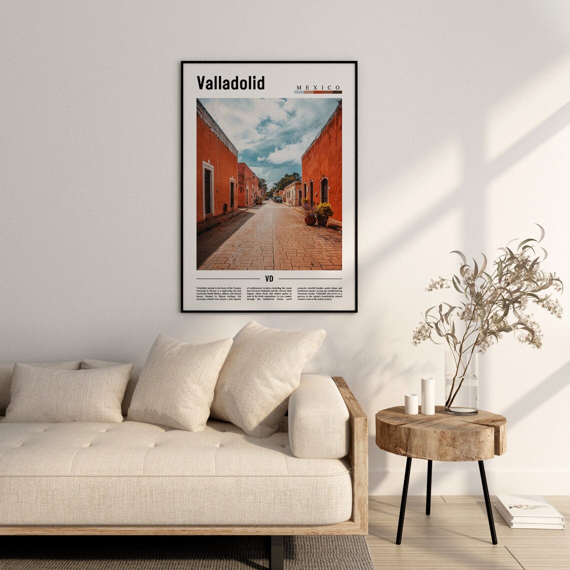 Valladolid Minimal Travel Poster, Oil Painting - Image 3