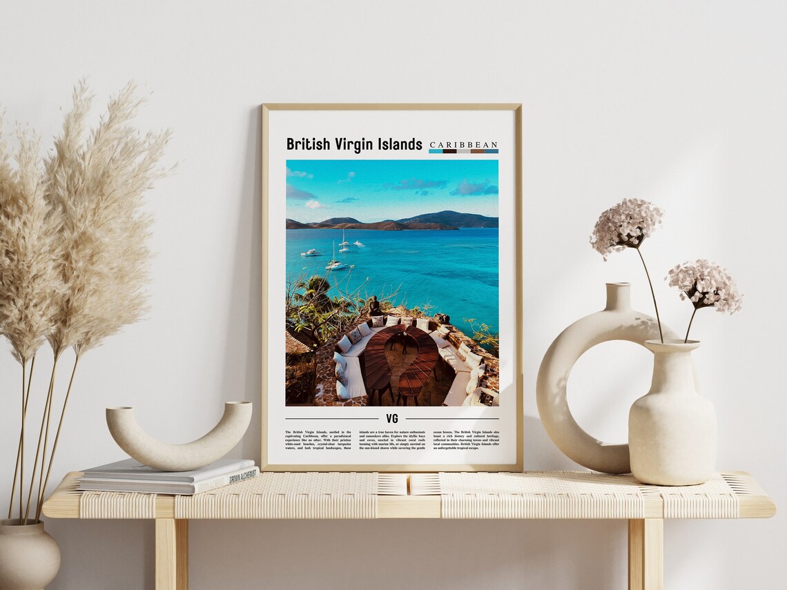 British Virgin Islands Minimal Travel Art Print - Image 6