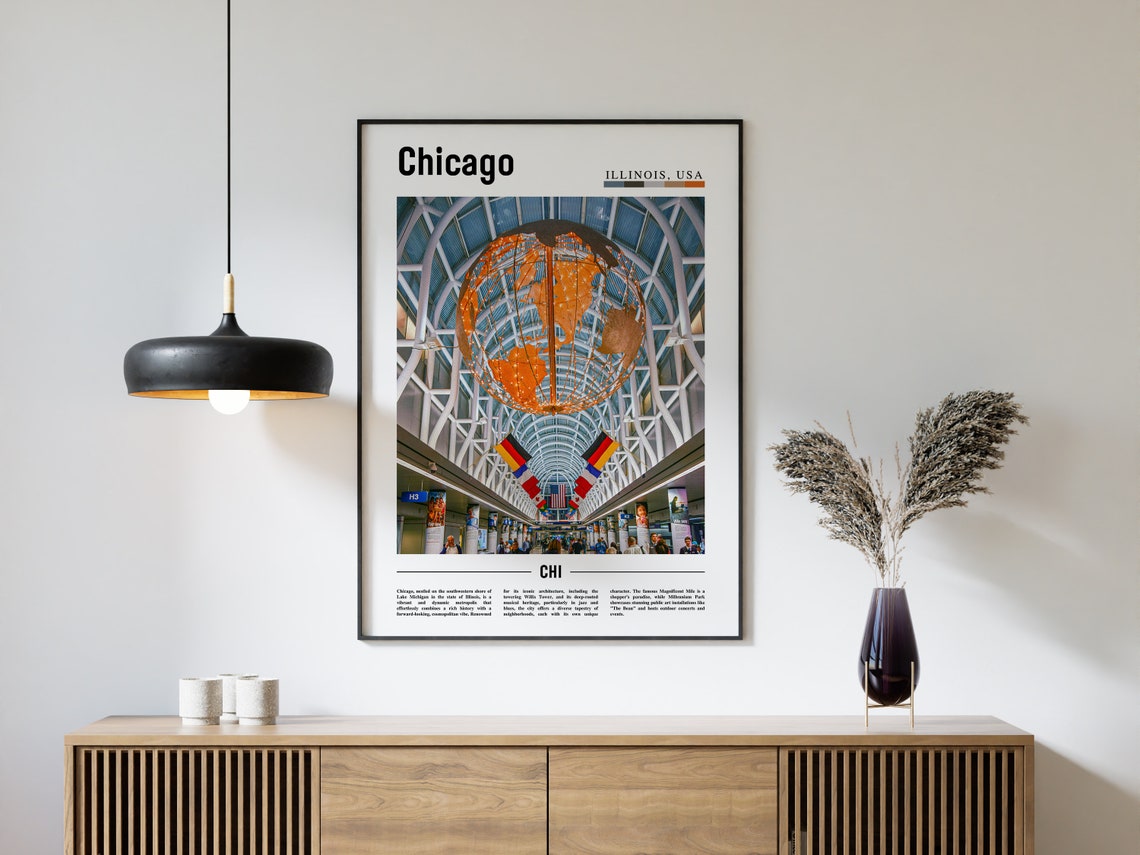 Chicago Print Chicago Poster Chicago Wall Art United States Photo United States Poster United States Print - Image 4