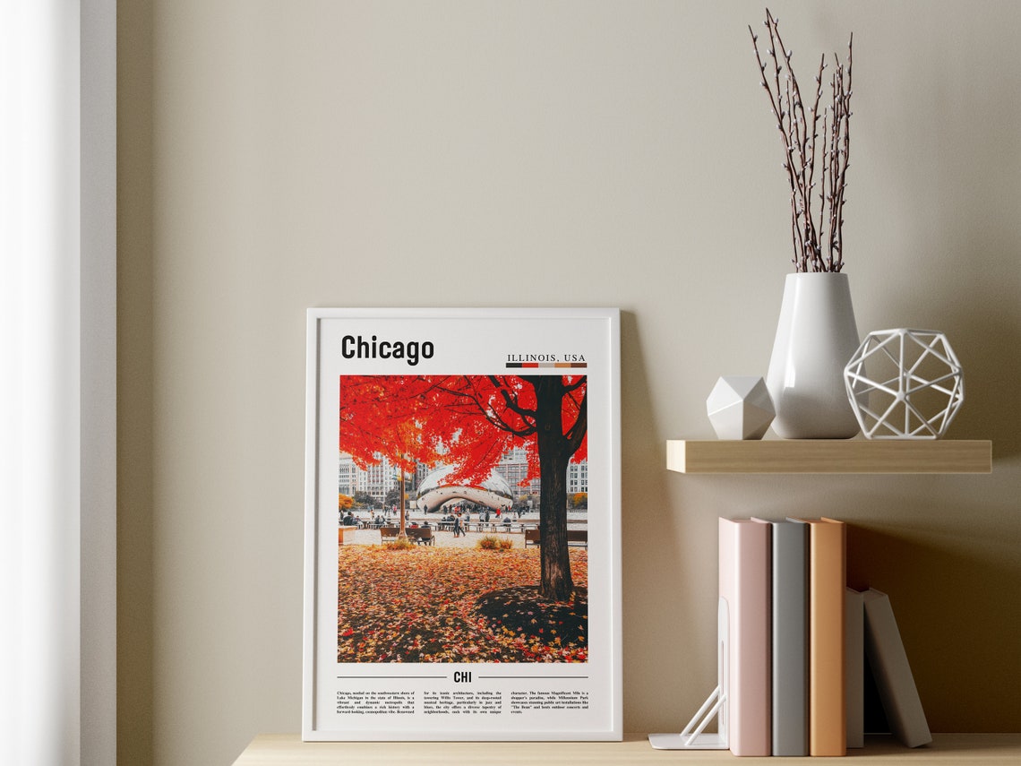Chicago Print Chicago Poster Chicago Wall Art United States Photo United States Poster United States Print - Image 3