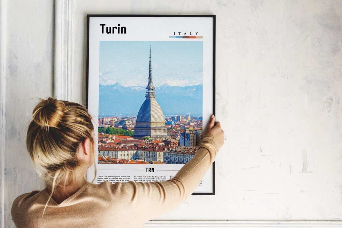 Turin Print Turin Poster Turin Wall Art Italy Photo Italy Poster Italy Print Italy Wall Art Minimal Travel Poster - Image 4