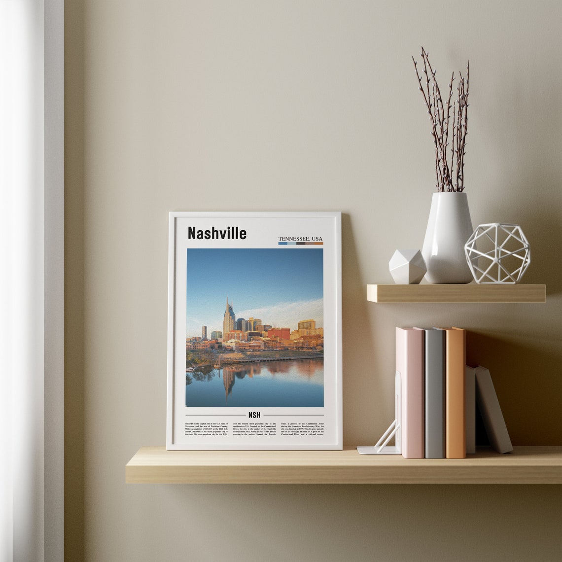 Nashville Poster, Colorful City Artwork - Image 3