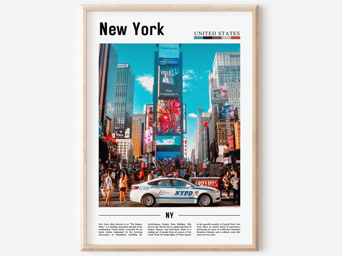 New York Travel Poster, NYC Photo Art Print