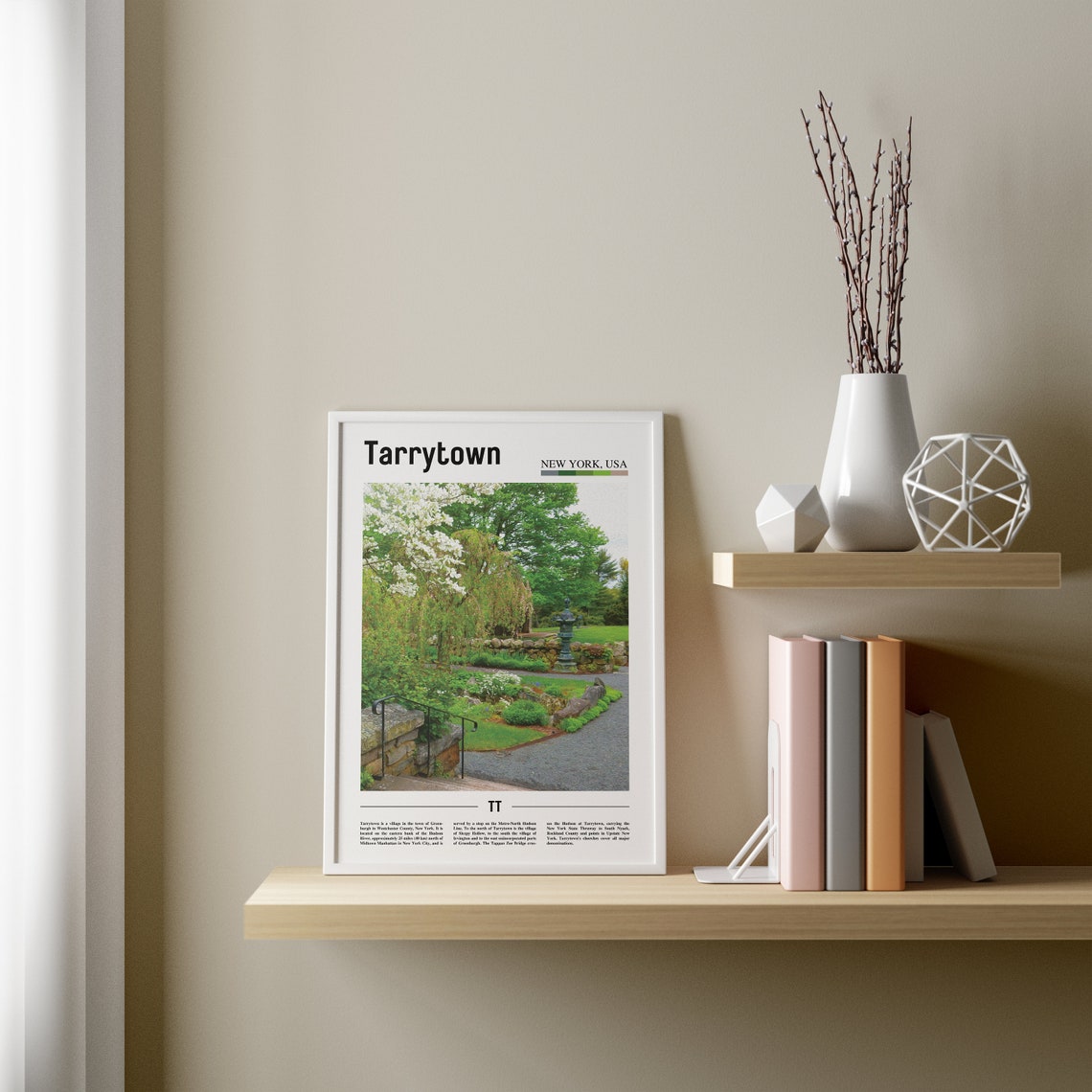 Tarrytown Print Tarrytown Poster Tarrytown Wall Art Oil Painting Poster Colorful City Print City Artwork Travel Artwork Travel Wall Art - Image 3