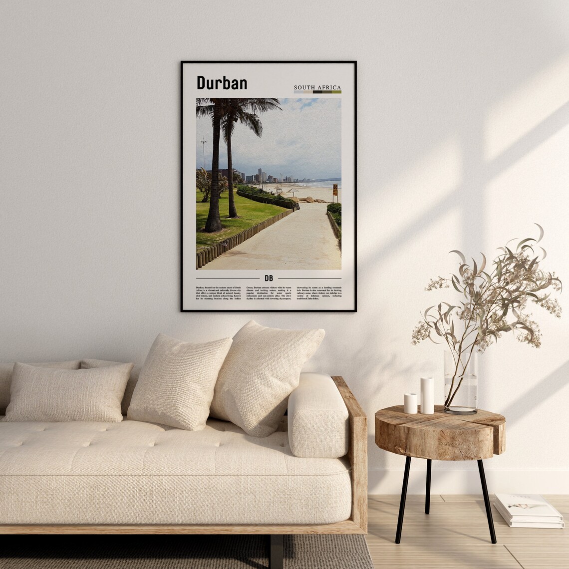 Durban Minimal Travel Poster, Oil Painting - Image 3