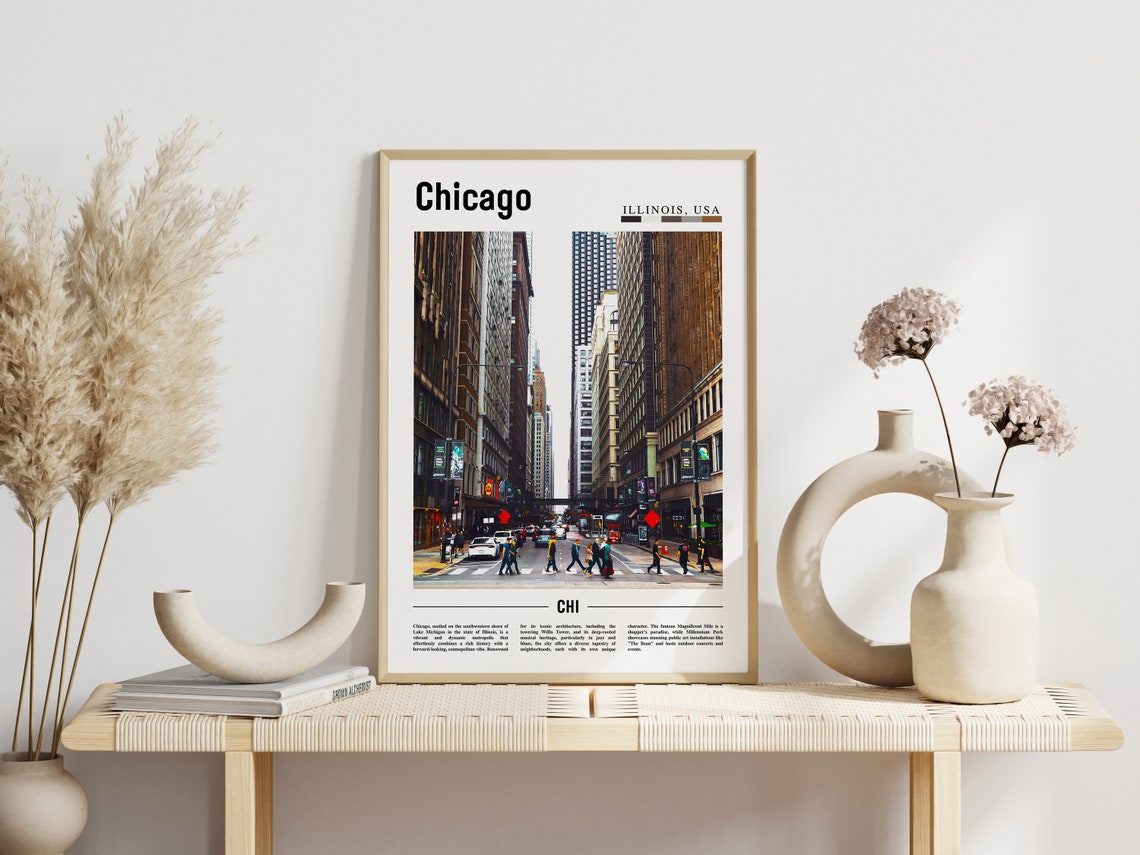 Chicago Print Chicago Poster Chicago Wall Art United States Photo United States Poster United States Print - Image 6