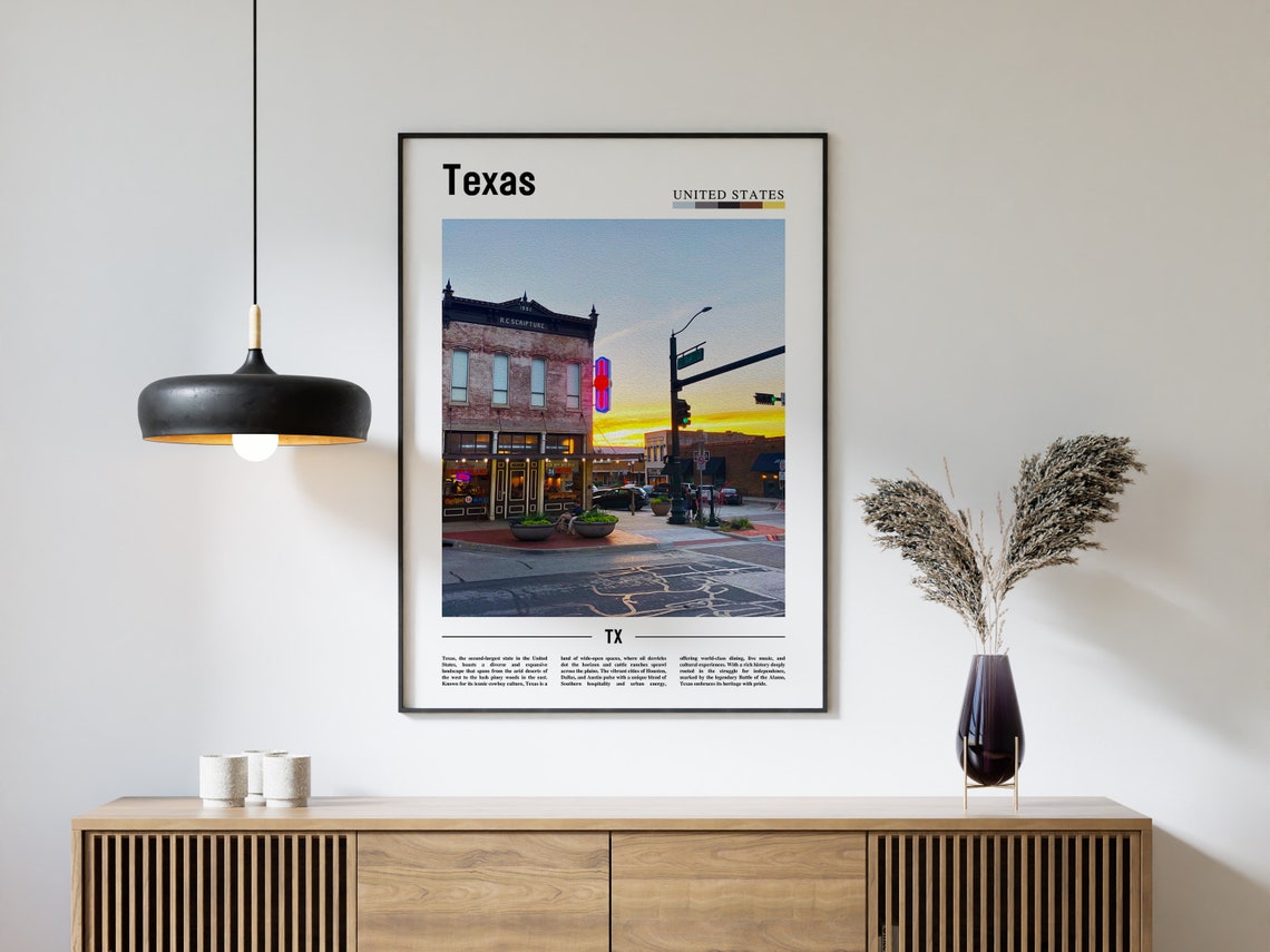 Texas Poster Texas Print Texas Wall Art Texas Photo United States Photo United States Poster United States Print - Image 4