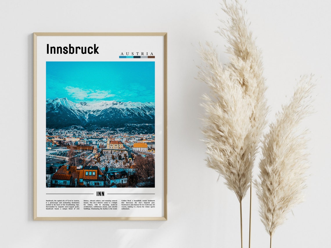Innsbruck Poster Innsbruck Print Innsbruck Wall Art Europe Photo Europe Poster Europe Print Travel Poster - Image 4