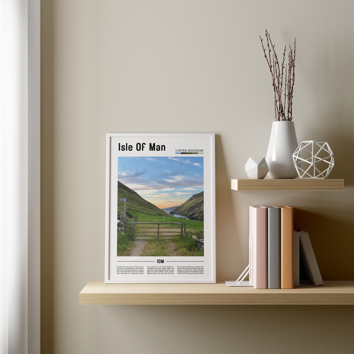 Isle Of Man Print Isle Of Man Poster Isle Of Man Wall Art Minimal Travel Print Minimal City Poster Travel Destination Oil Painting Poster - Image 3