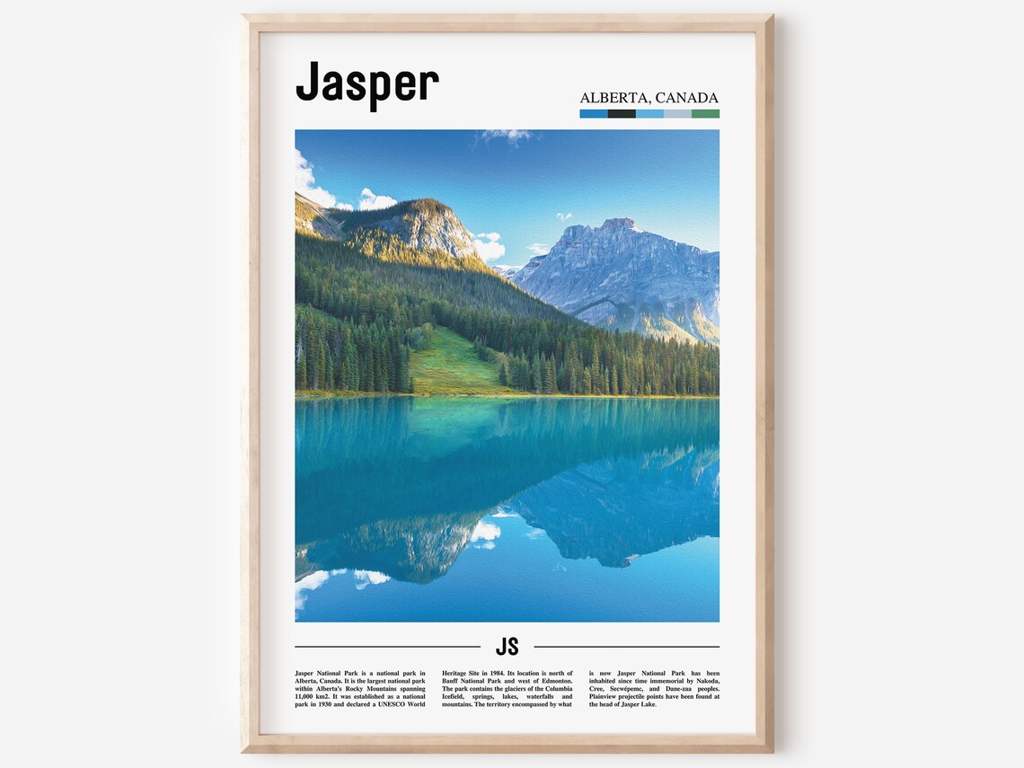 Jasper Colorful City Travel Artwork