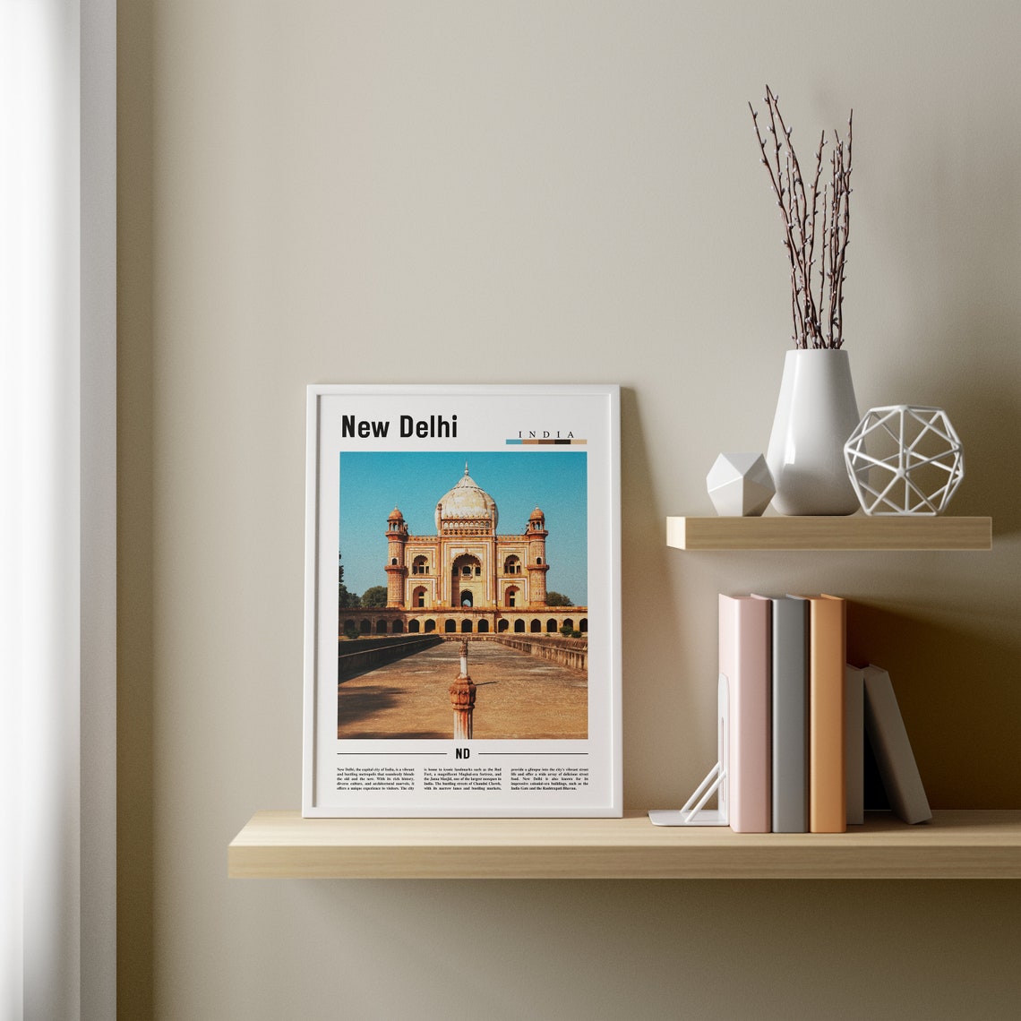 New Delhi Poster New Delhi Print New Delhi Wall Art Asia Print Asia Poster Asia Photo Minimal Travel Poster - Image 3