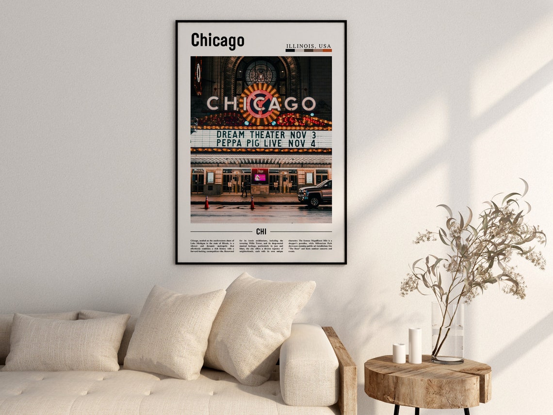 Chicago Print Chicago Poster Chicago Wall Art United States Photo United States Poster United States Print - Image 2