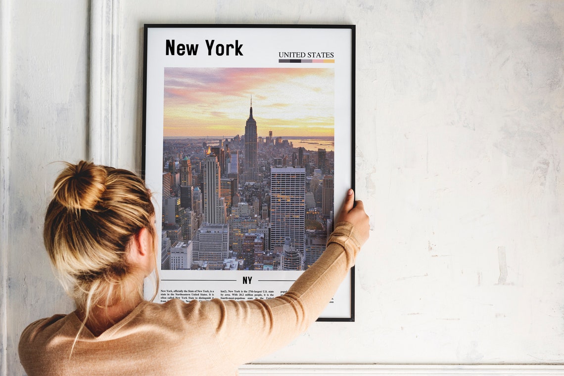 New York Print New York Poster New York Wall Art Oil Painting Poster Colorful City Print City Artwork Travel Artwork Travel Wall Art - Image 4