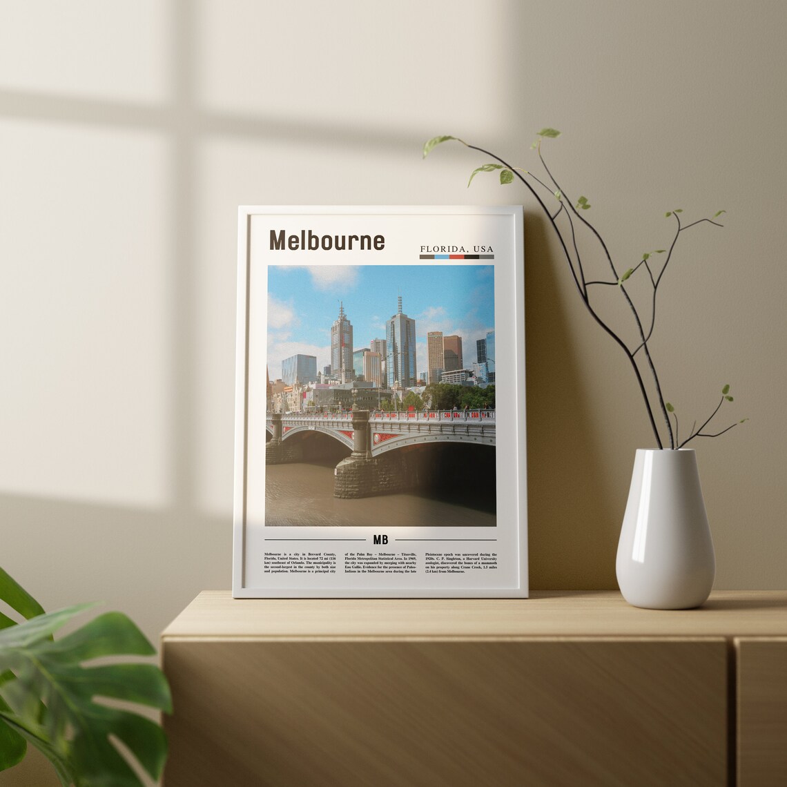 Melbourne Travel Poster, Colorful City Artwork - Image 2