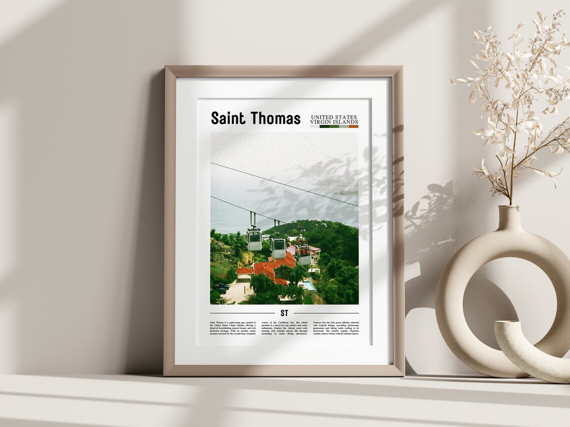 Saint Thomas Travel Poster, Caribbean Photo - Image 3