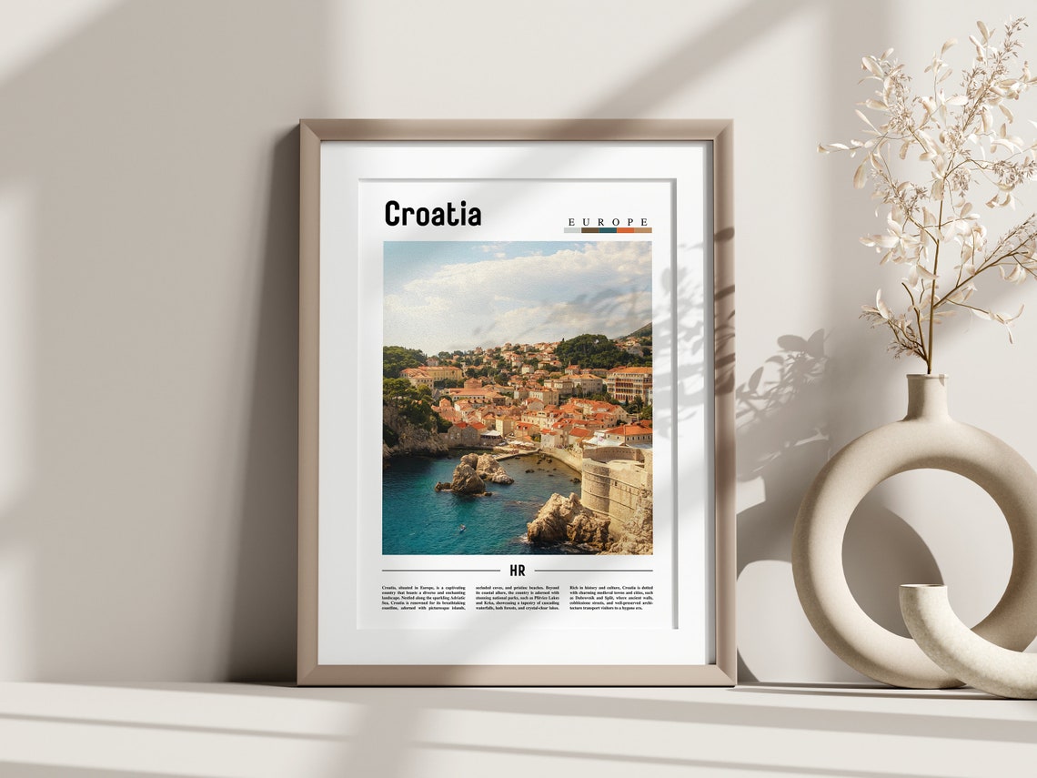 Croatia Poster Croatia Print Croatia Wall Art Europe Photo Europe Poster Europe Print Travel Poster - Image 3