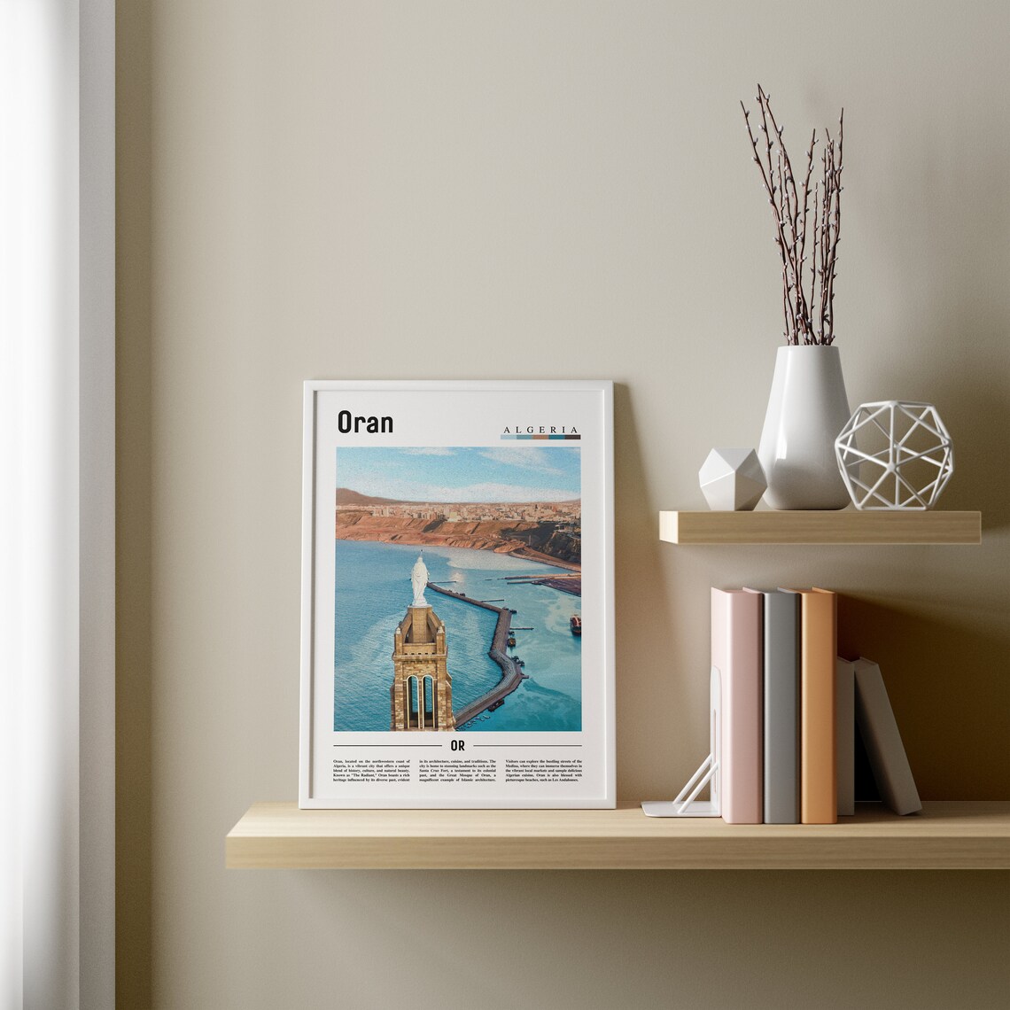 Oran Poster Oran Print Oran Wall Art Minimal Travel Print Travel Destination Oil Painting Poster - Image 4