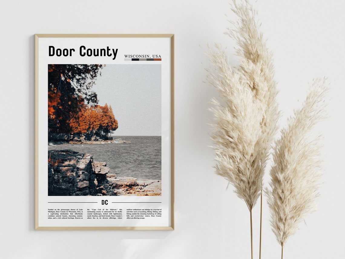Door County Poster Door County Print Door County Wall Art United States Photo United States Poster United States Print - Image 4